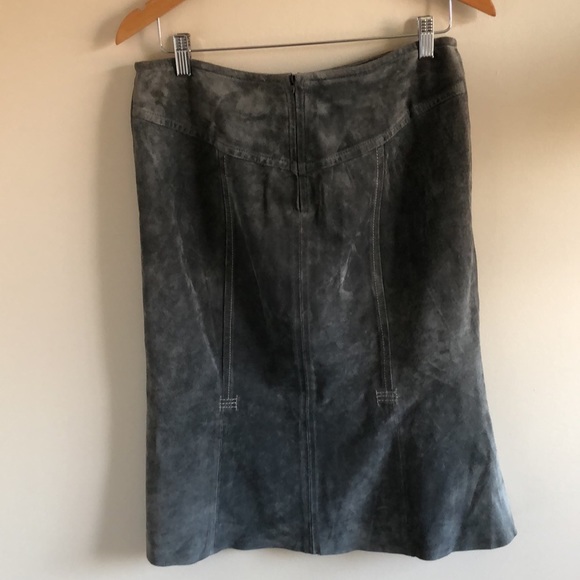 Vintage Danier genuine suede leather mini skirt grey size Medium - Picture 4 of 7